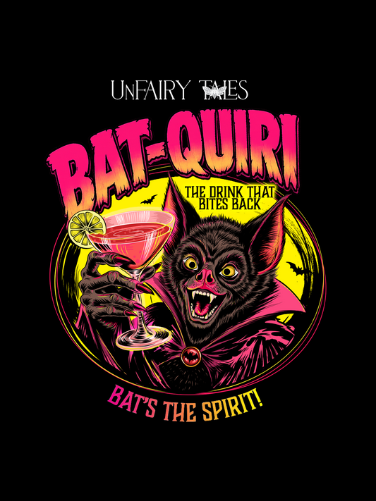 Bat-Quiri Vintage Horror Cocktail T-Shirt