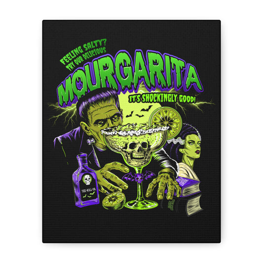 Mourgarita Canvas Wall Art — Spooky Margarita Bar Decor