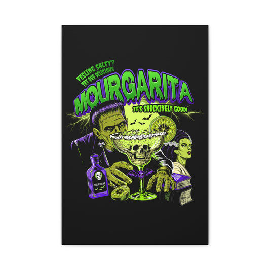 Mourgarita Canvas Wall Art — Spooky Margarita Bar Decor