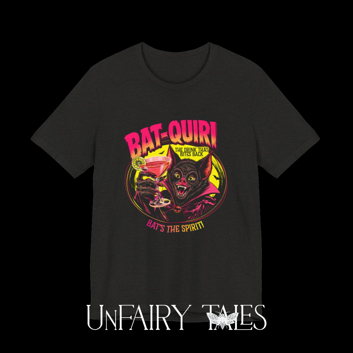 Bat-Quiri Vintage Horror Cocktail T-Shirt