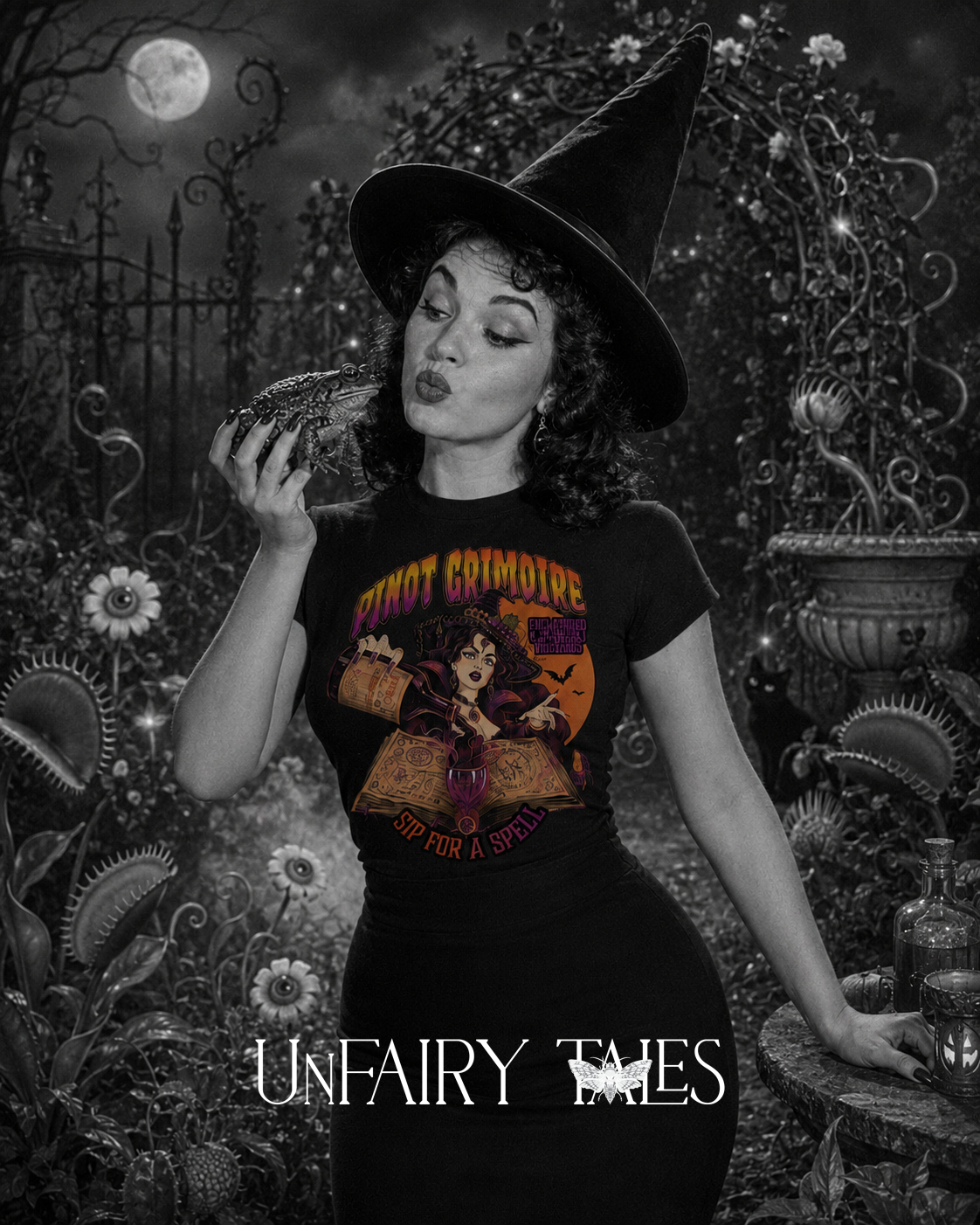 Pinot Grimoire Vintage Horror T-Shirt