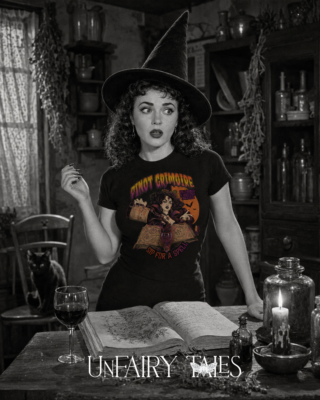 Pinot Grimoire Vintage Horror T-Shirt