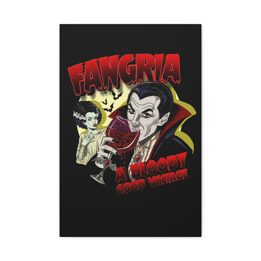 Vampiric Vintage Canvas Print — "A Bloody Good Vintage"