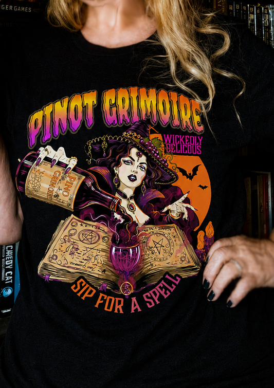 Pinot Grimoire Vintage Horror T-Shirt