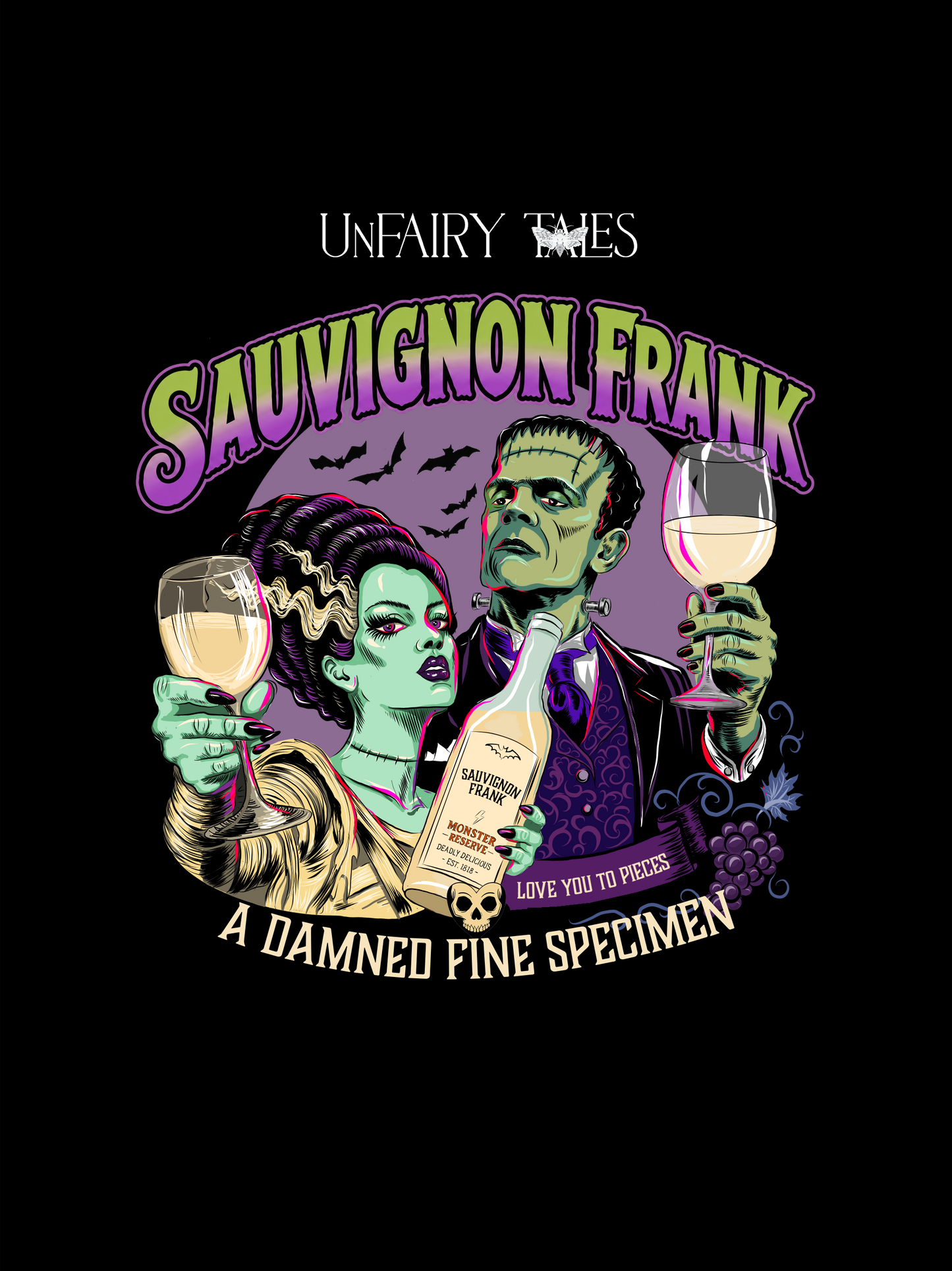 Sauvignon Frank – Vintage Horror Wine T-Shirt